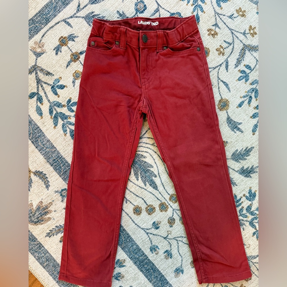 Lands' End Boys Deep Red Pants